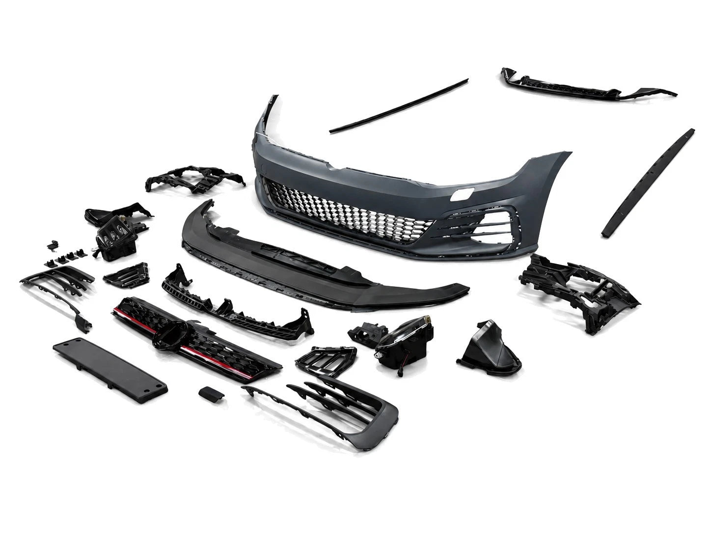 FOR VW GOLF MK7 2013-2016 MK7.5 GTI STYLE FRONT BUMPER SIDE SKIRTS REAR DIFFUSER