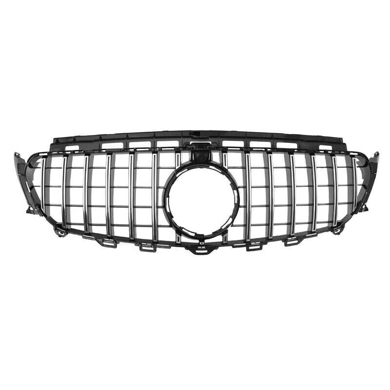 FOR MERCEDES E CLASS W213 C238 FRONT GRILLE GRILL GT R STYLE SILVER CHROME 16-20