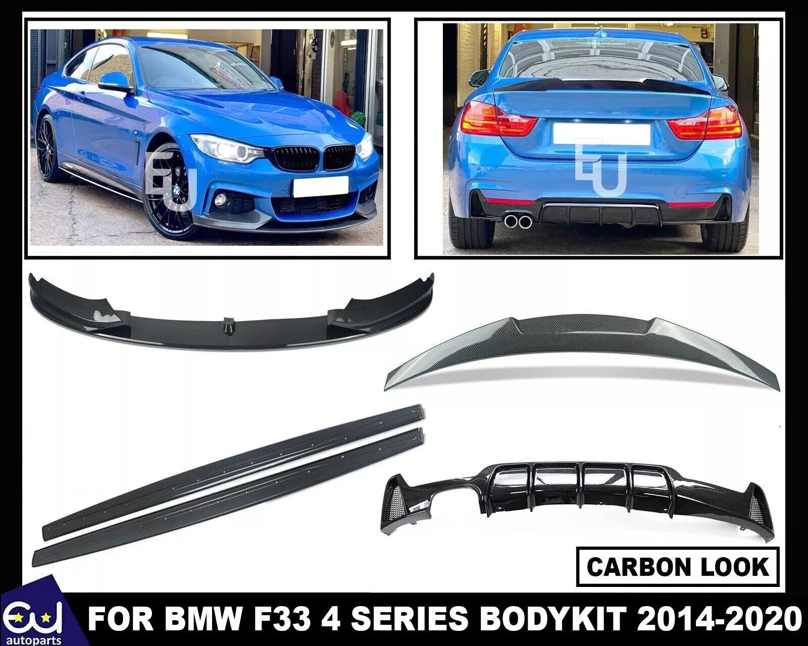 FOR BMW 4 SERIES F33 CABRIOLET BODYKIT BODY KIT FRONT SPLITTER LIP REAR DIFFUSER