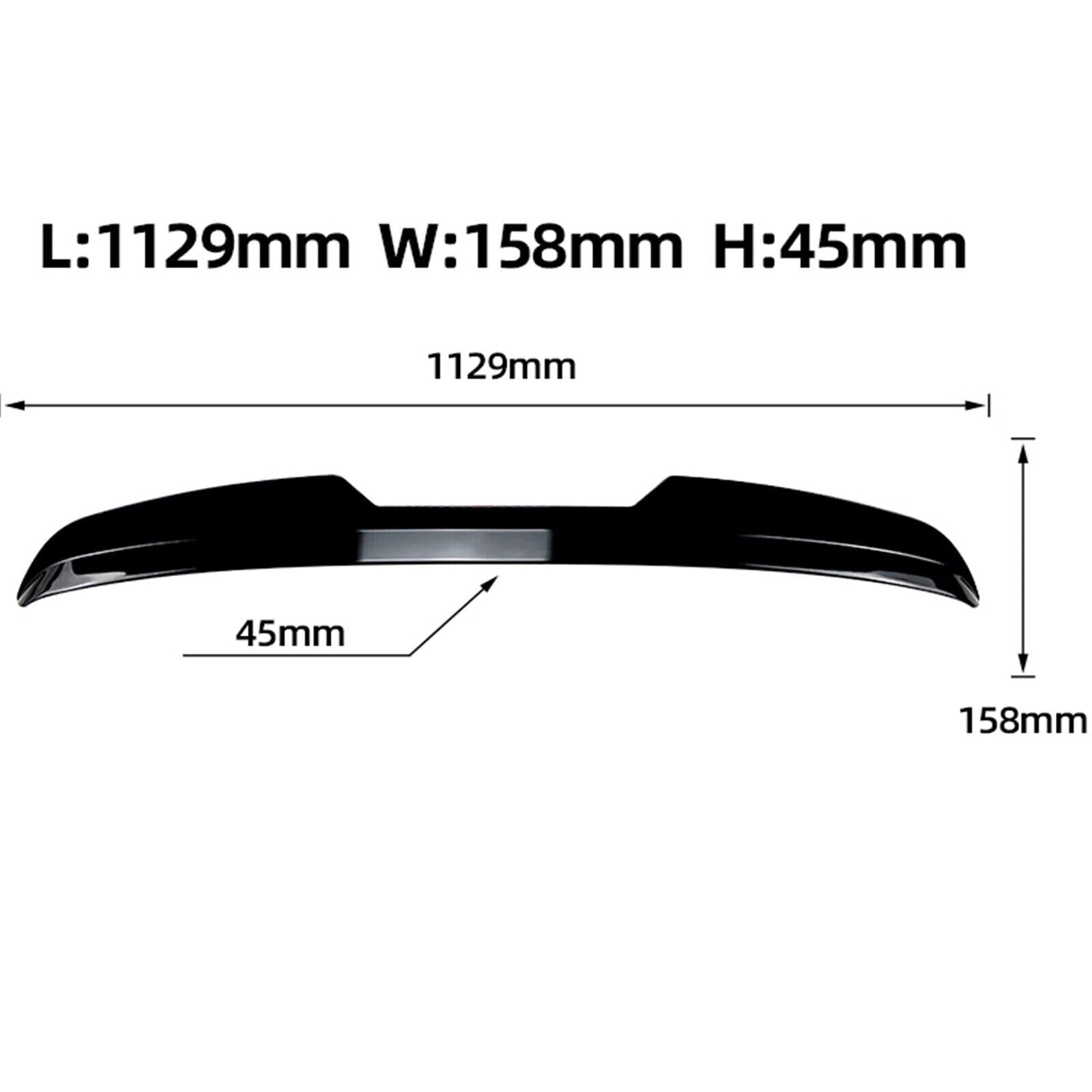 FIT FOR VW TIGUAN MK2 16-23 R-LINE STYLE REAR BOOT ROOF SPOILER WING GLOSS BLACK