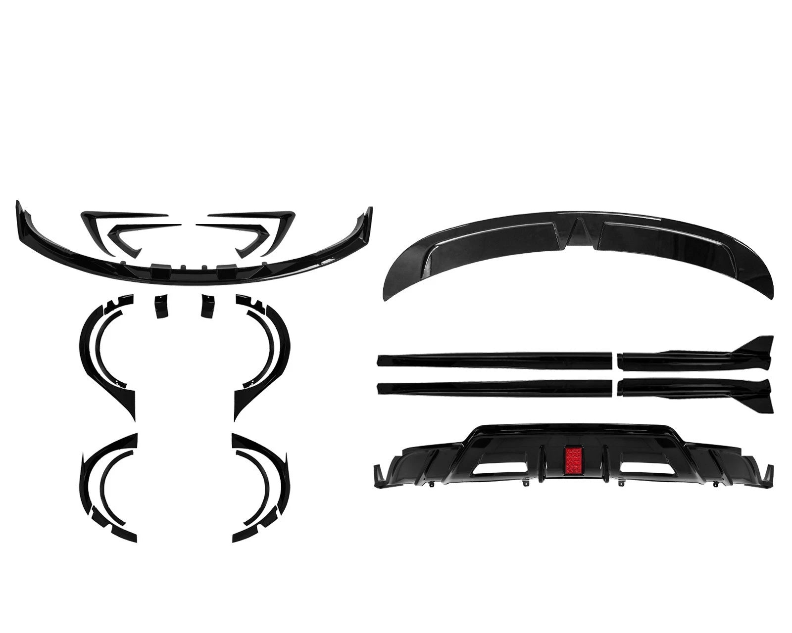 BRAGE DESIGN WIDE BODY AERO BODY KIT WHEEL ARCH FRONT SPLITTER FOR TESLA MODEL 3