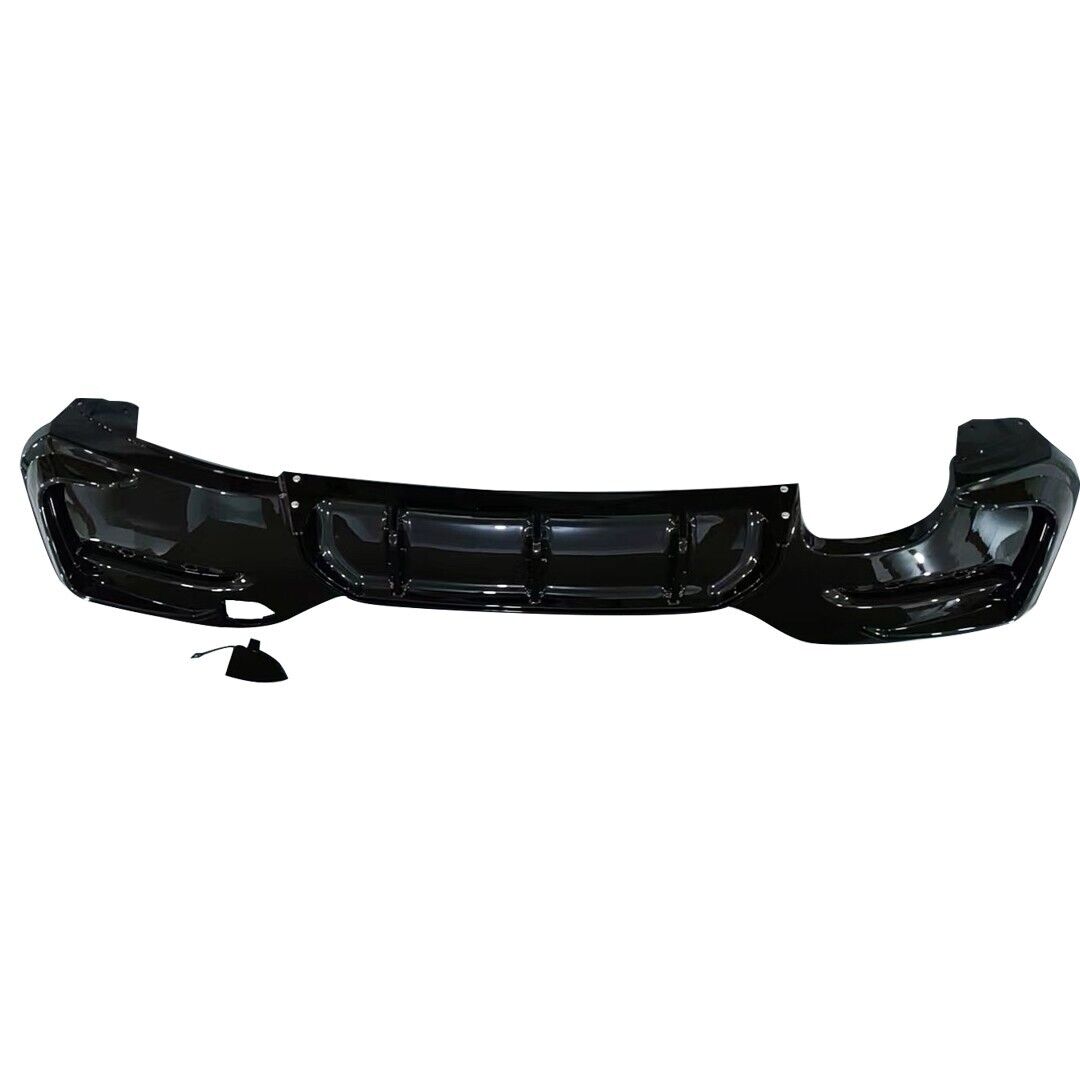 FOR BMW 1 SERIES F20 F21 LCI GLOSS BLACK REAR DIFFUSER LIP VALANCE BUMPER 15-19