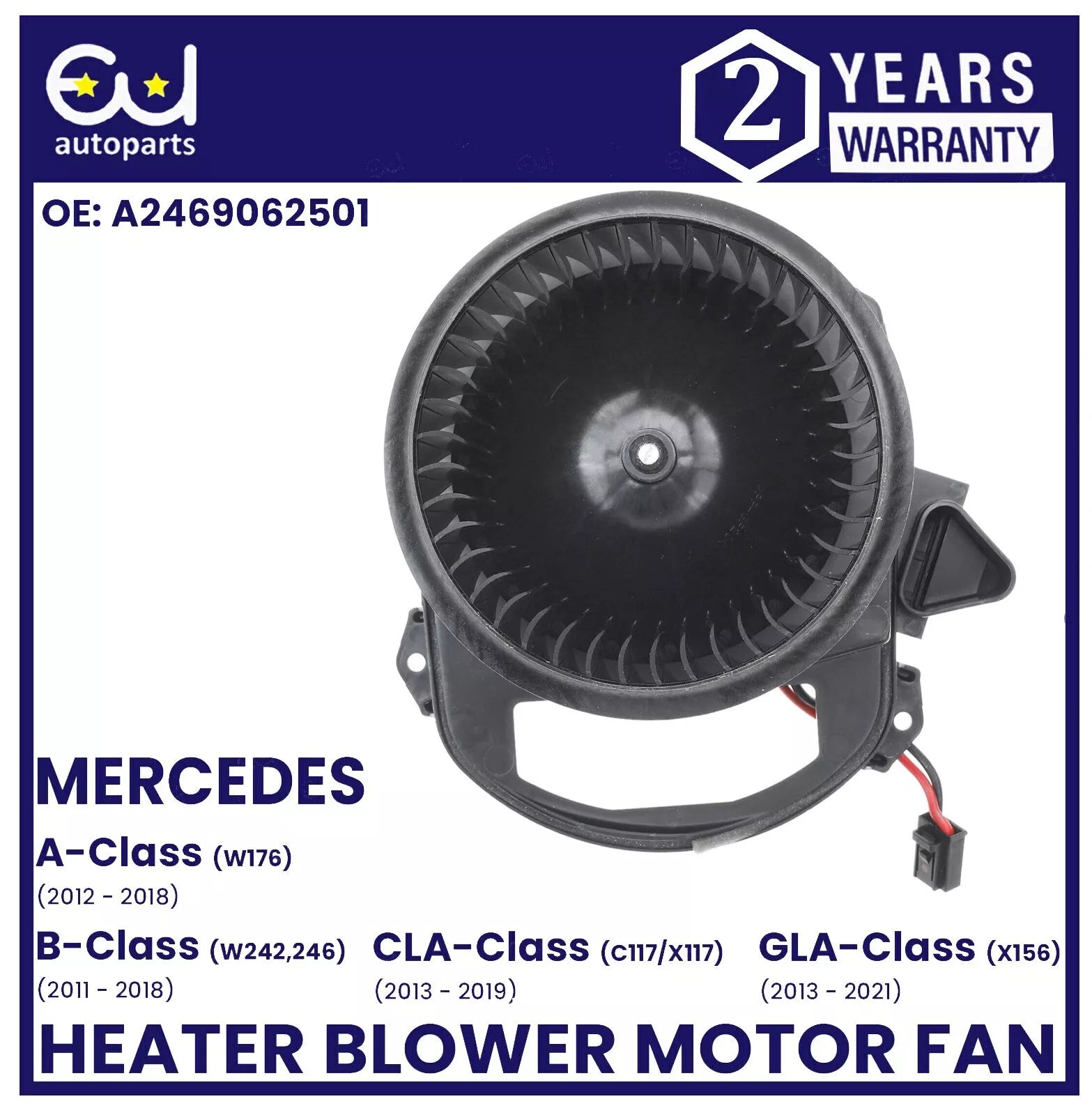 HEATER BLOWER MOTOR FAN FOR MERCEDES A B GLA CLA CLASS W176 W246 X156 C177 X117