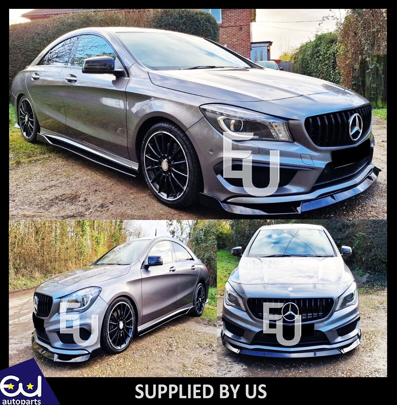 FOR MERCEDES CLA CLASS CLA 45 AMG STYLE W117 C117 FRONT SPLITTER LIP 2016-2019