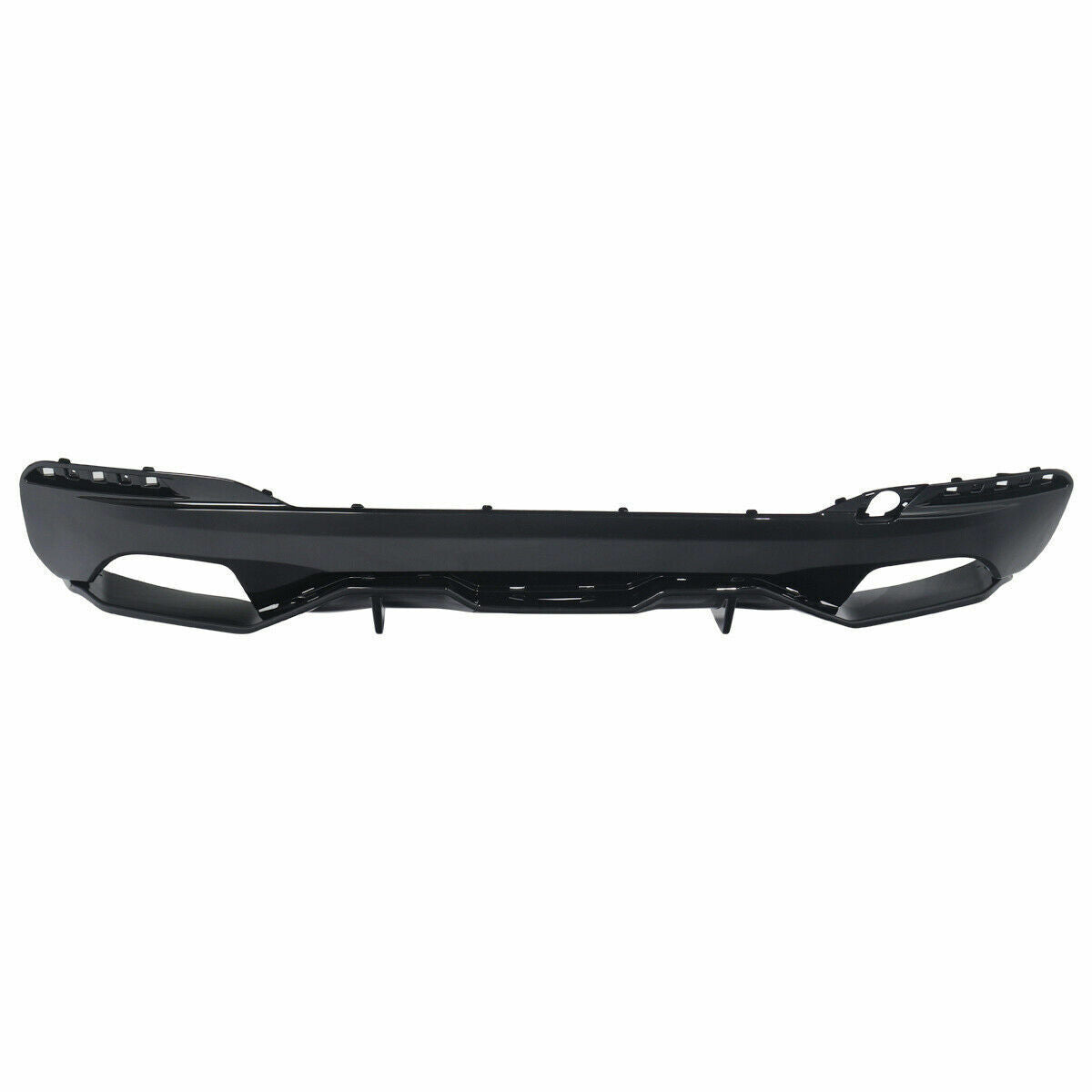 FOR BMW 5 SERIES G30 G31 M SPORT M5 STYLE REAR BUMPER DIFFUSER LIP 3D GLOSS BLACK 16-23