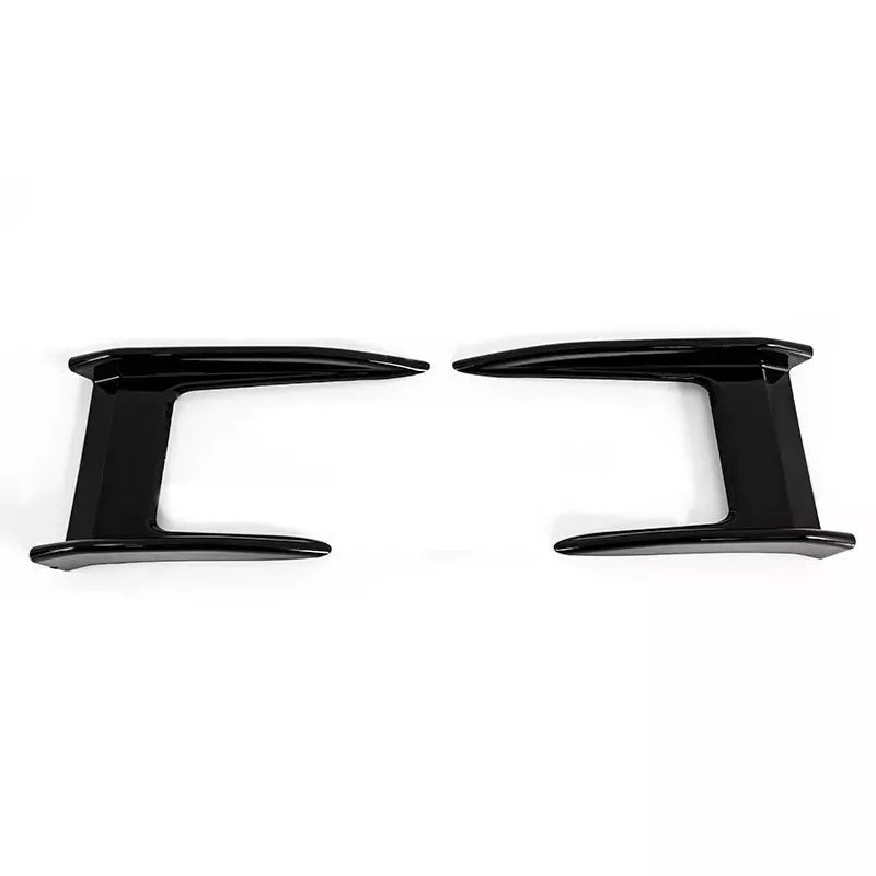 FOR BMW 1 SERIES F40 M135i MP STYLE CANARD AERO SIDE BLADES FLICKS GLOSS BLACK 19+