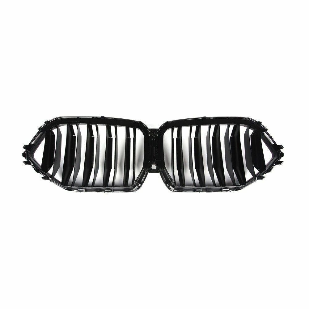 DOUBLE SLAT GLOSS BLACK KIDNEY FRONT GRILL GRILLE FOR BMW X6 G06 20+ CAMERA HOLE