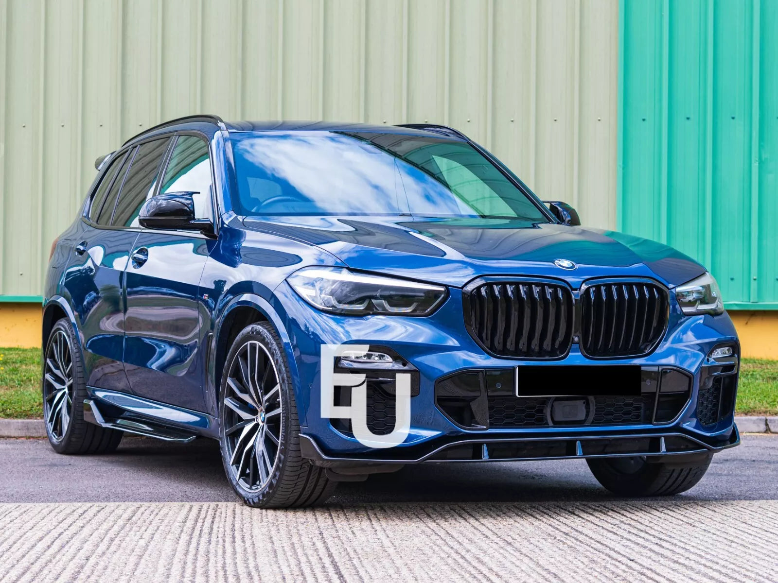 FOR BMW X5 G05 FRONT LIP SPLITTER EXTENSION M SPORT GLOSS BLACK 19+