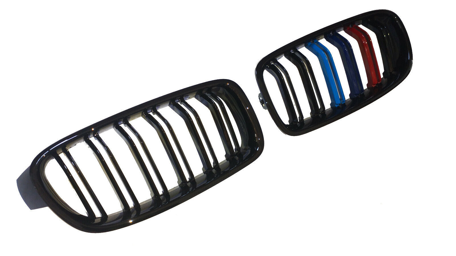 FOR BMW 3 SERIES F30 F31 12-18 KIDNEY TWIN GRILL GRILLE M COLOR GLOSS DUAL LINE