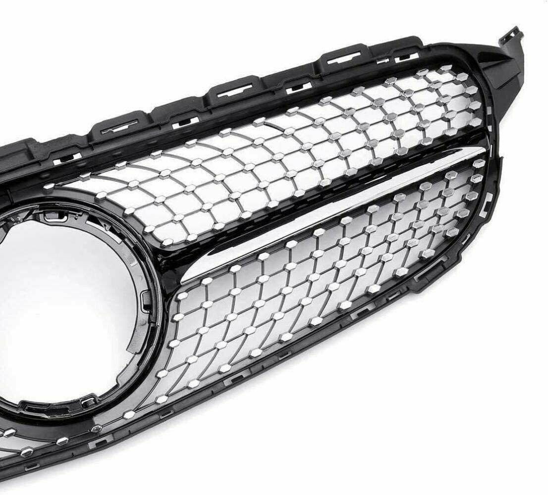 FOR MERCEDES C CLASS W205 DIAMOND STYLE FRONT GRILL GRILLE AMG 19+ W/O CAMERA