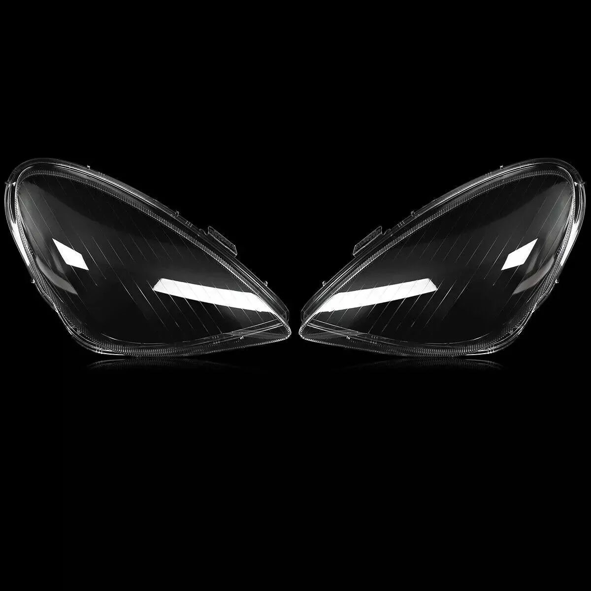 PAIR FRONT CLEAR HEADLIGHT LAMP LENS COVER FOR MERCEDES-BENZ SLK R171 2005-2011