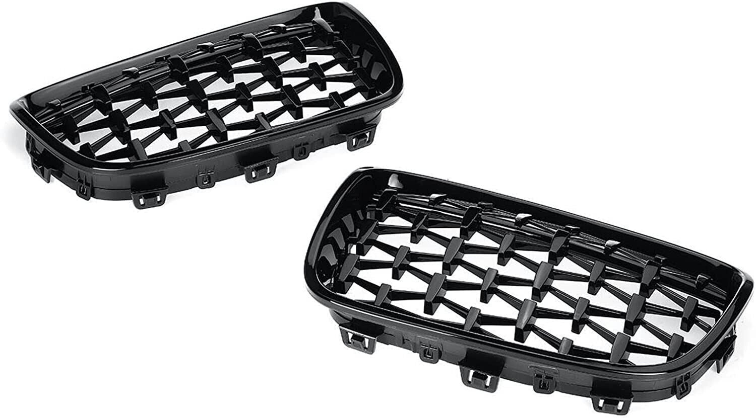 FOR BMW 1 SERIES F20 F21 GLOSS BLACK FRONT KIDNEY DIAMOND GRILL GRILLE 11-14