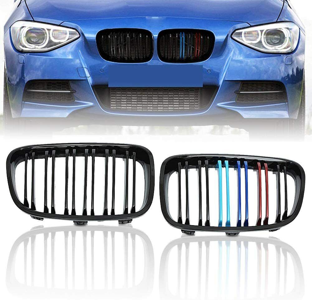 FOR BMW F20 F21 1 SERIES M COLOR KIDNEY GRILL GRILLE TWIN BAR 2011-2014 UK