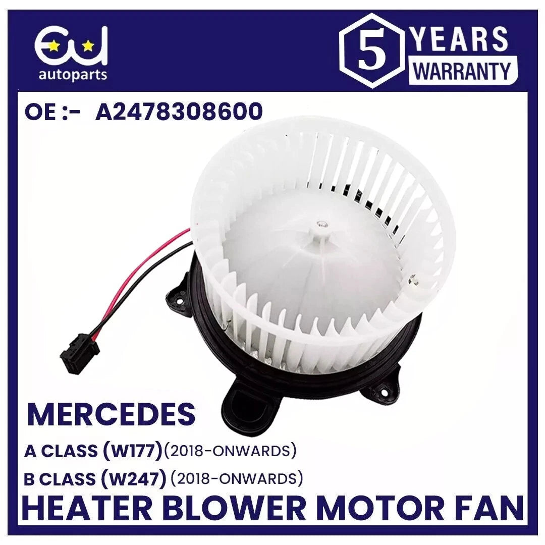 HEATER BLOWER MOTOR FAN FOR MERCEDES BENZ A CLASS W177 W247 18+ RHD A2478308600