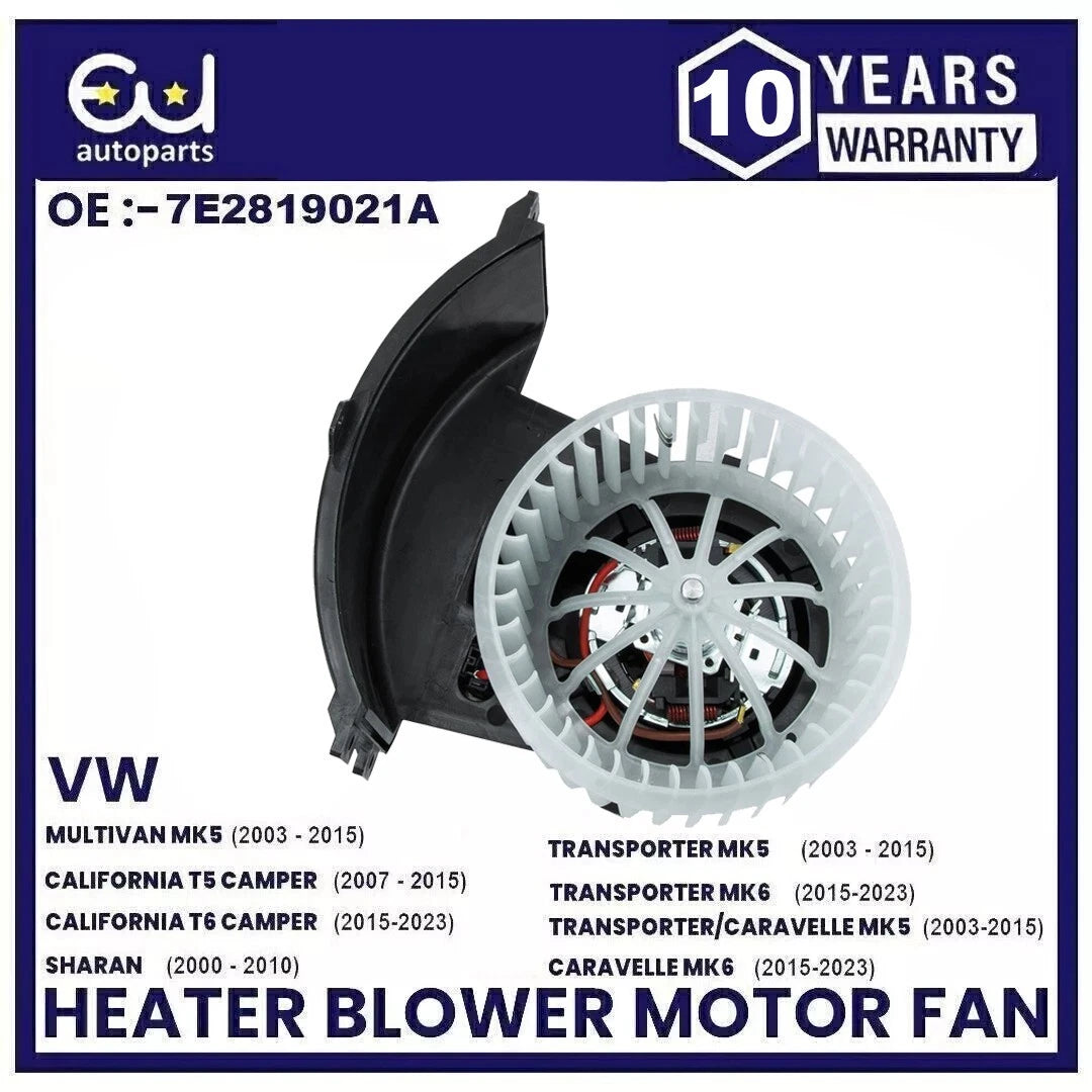 FOR VW TRANSPORTER T5 T6 HEATER BLOWER MOTOR FAN RHD 2003-2022 7H2819021B 87272