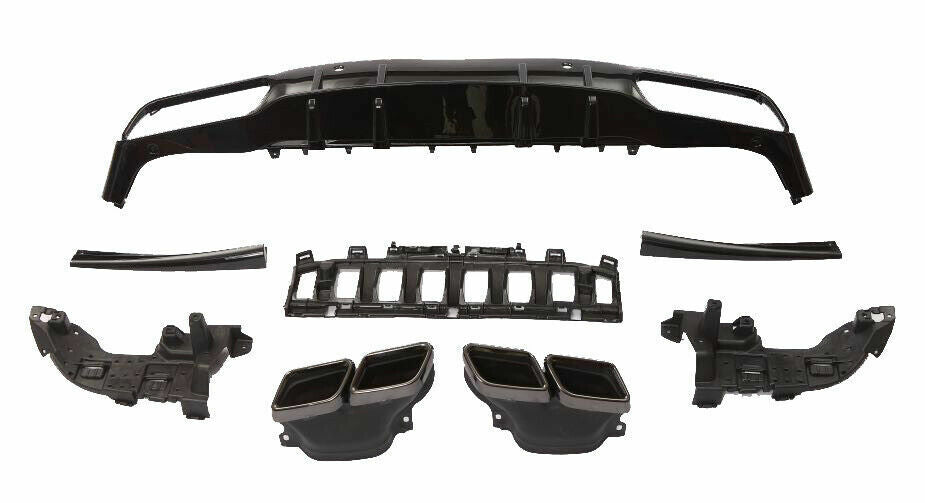 FOR MERCEDES C CLASS A205 C205 COUPE AMG C63 STYLE REAR DIFFUSER FACELIFT 2019+