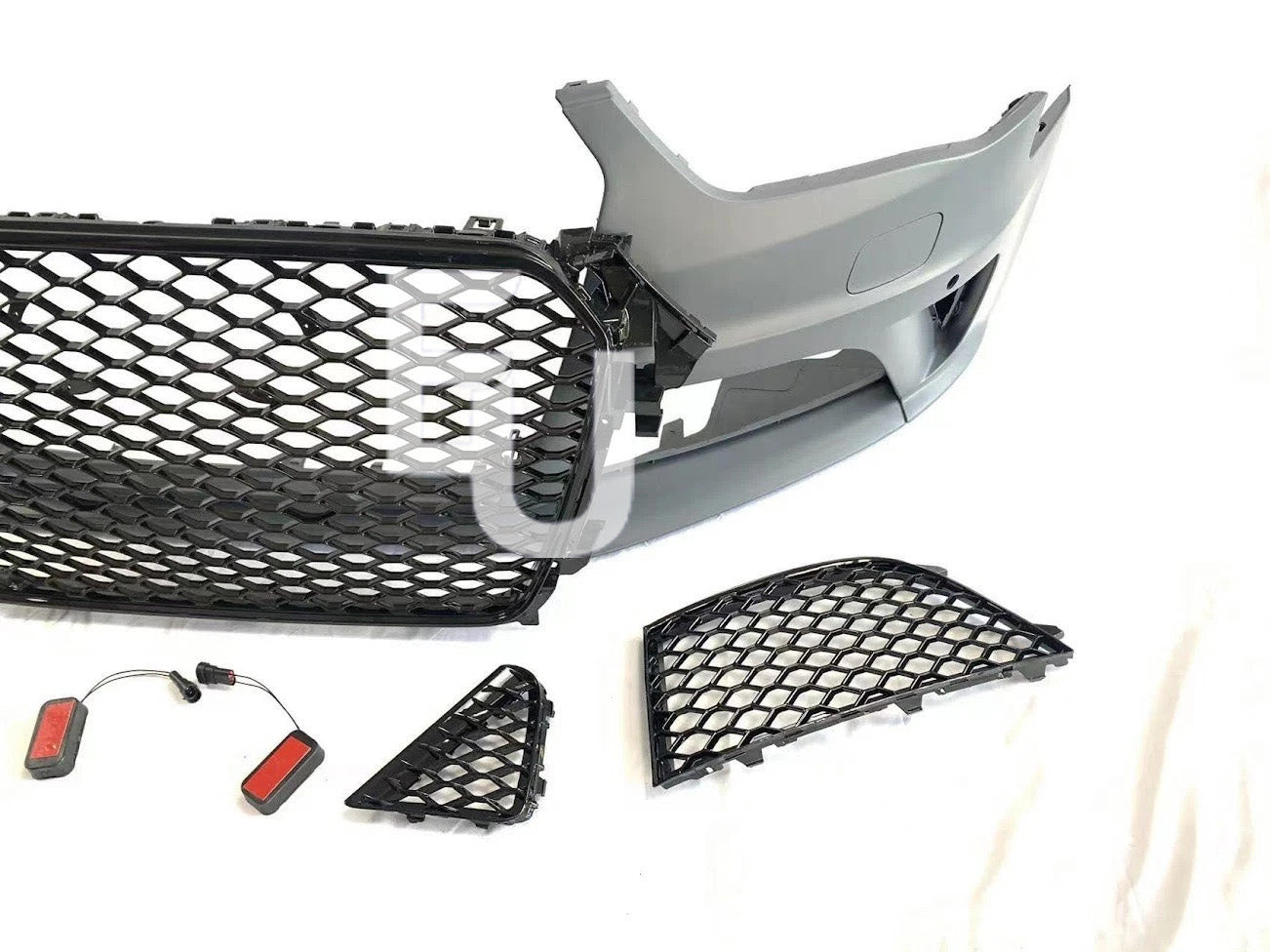 RS4 CONVERSION FRONT BUMPER BODYKIT WITH SPLITTER FOR AUDI A4 S4 B8.5 2012-16 LCI