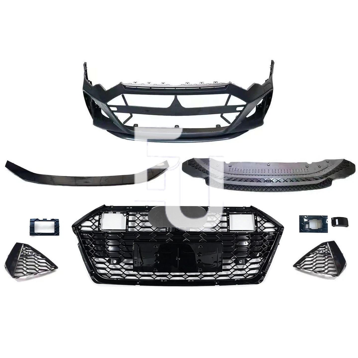 RS6 STYLE CONVERSION FRONT BUMPER BODYKIT WITH GRILLE FOR AUDI A6 S6 C8 4A 2018+
