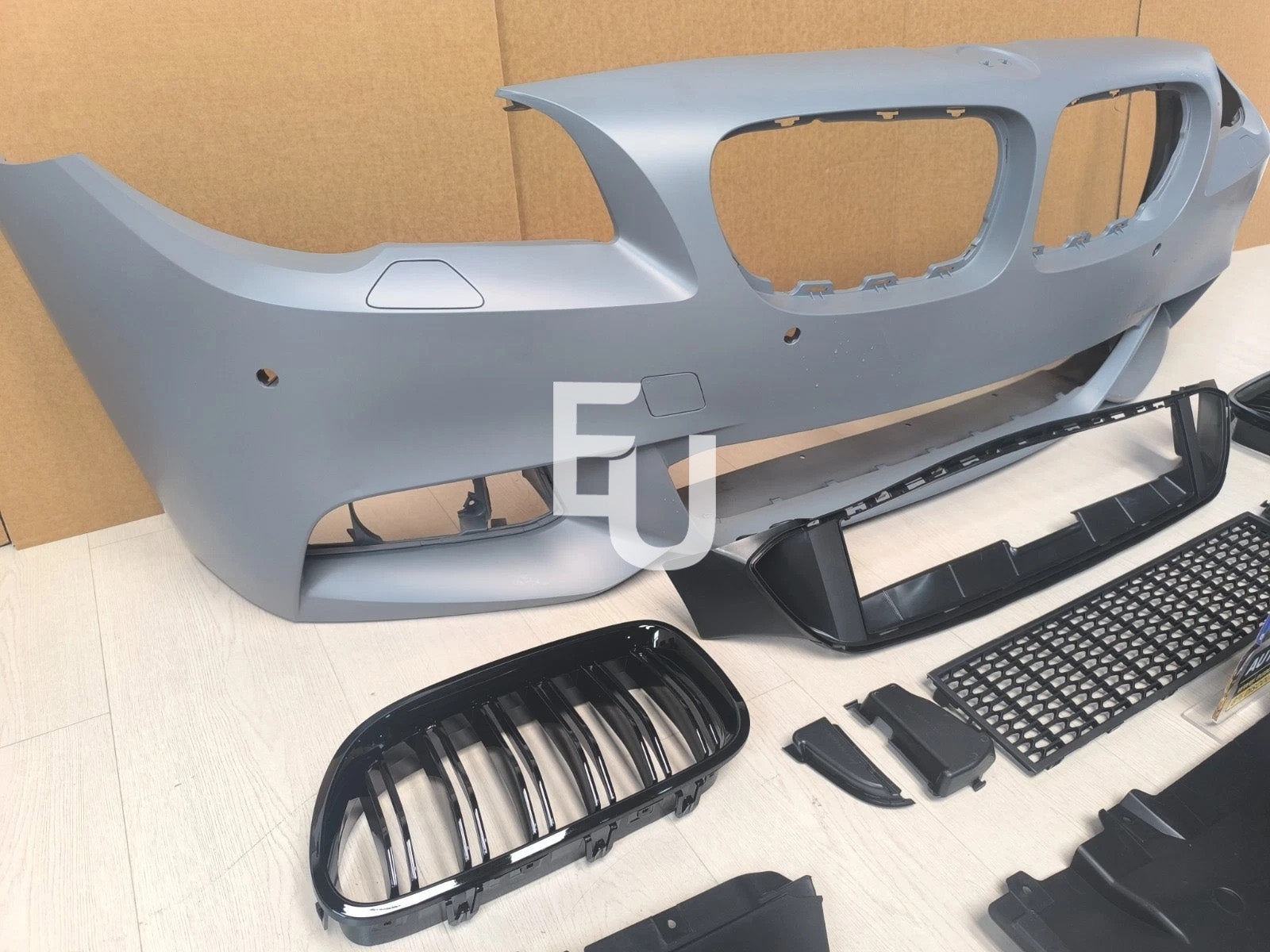 FRONT BUMPER FOR BMW 5 SERIES F10 F11 M-SPORT 2013-17 PRIMED PDC & WASHER HOLES