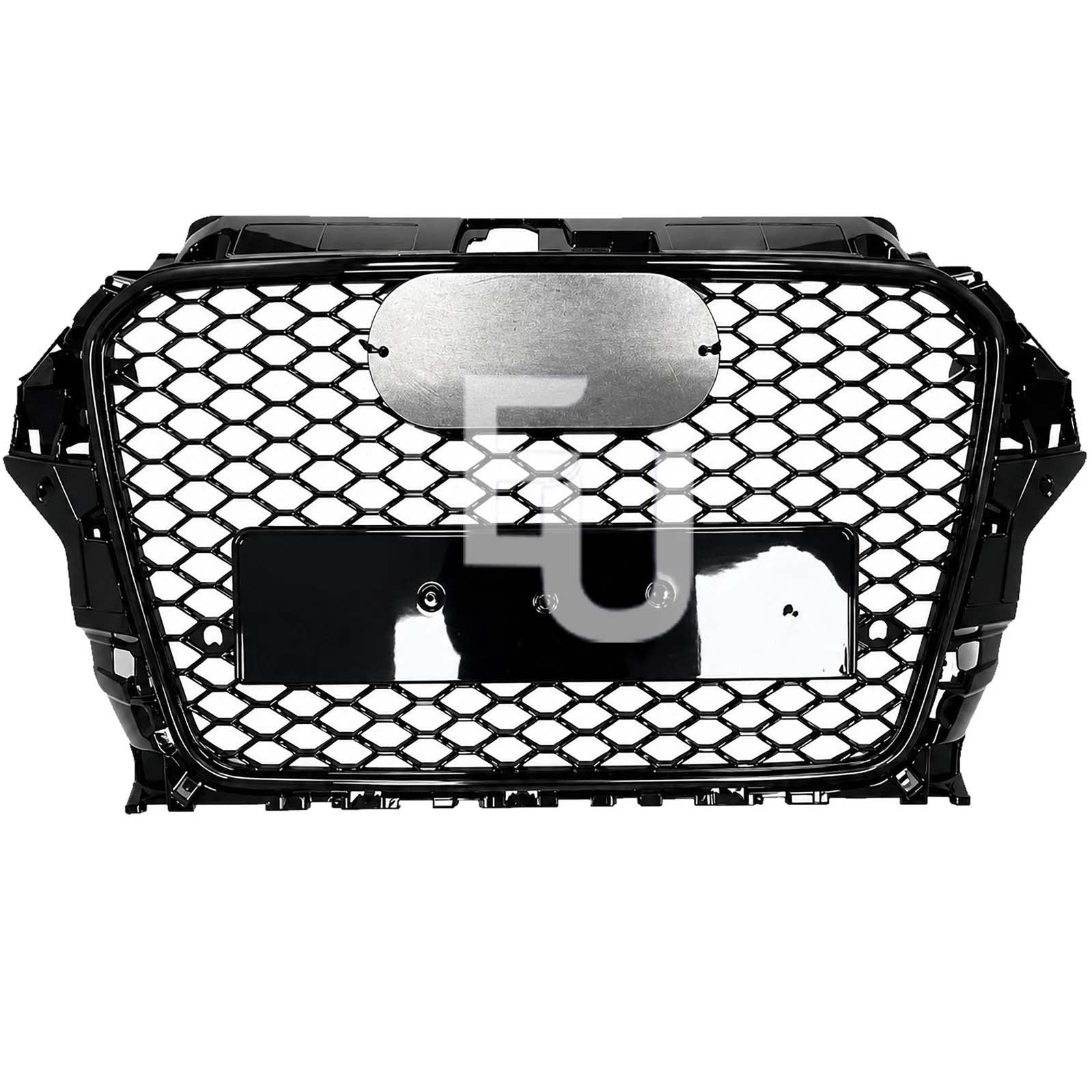 RS3 STYLE HONEYCOMB FRONT GRILLE FOR AUDI A3 8V PRE-FACELIFT GLOSS 2012-2016