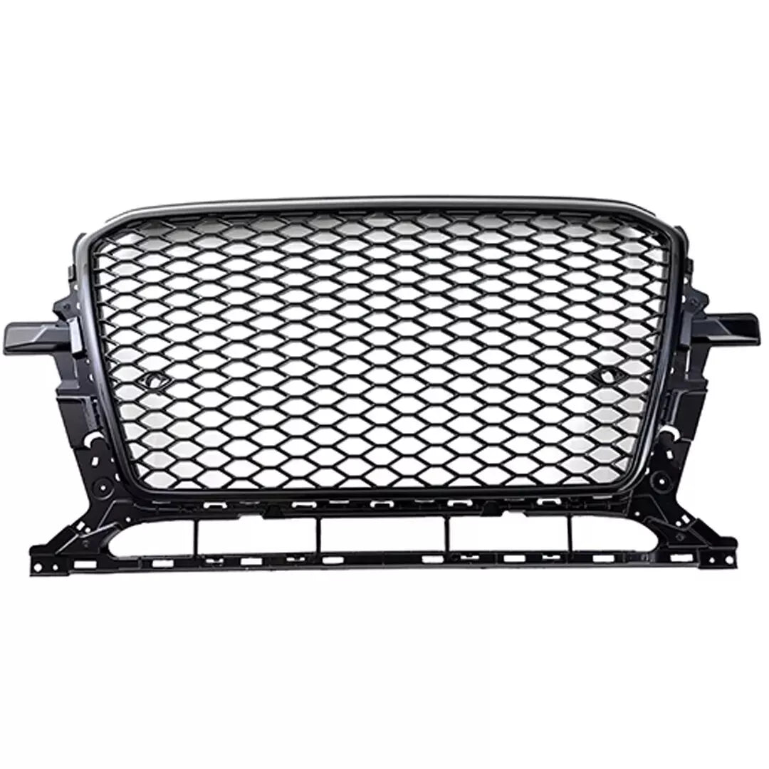 FOR AUDI Q5 8R 2012-2016 RS STYLE GLOSS BLACK HONEYCOMB RADIATOR BUMPER GRILLE