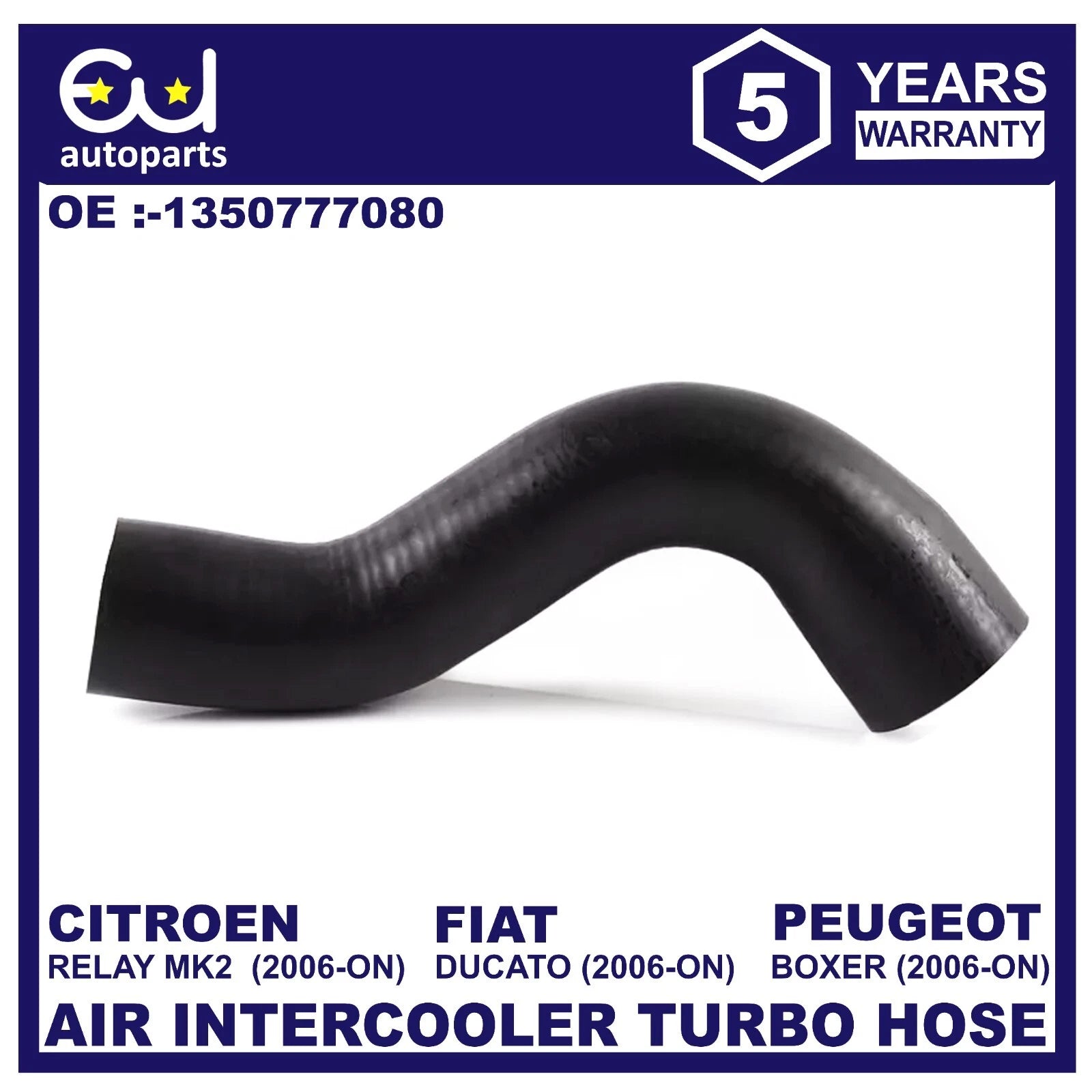 INTERCOOLER TURBO HOSE PIPE FOR CITROEN RELAY PEUGEOT BOXER FIAT DUCATO 2.2 HDI