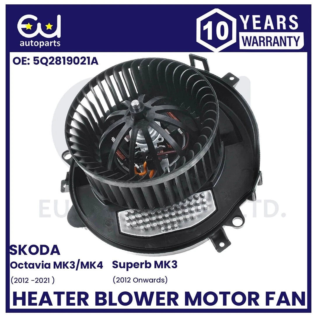HEATER BLOWER MOTOR FAN WITH RESISTOR FOR SKODA OCTAVIA MK3 MK4 SKODA SUPERB MK3