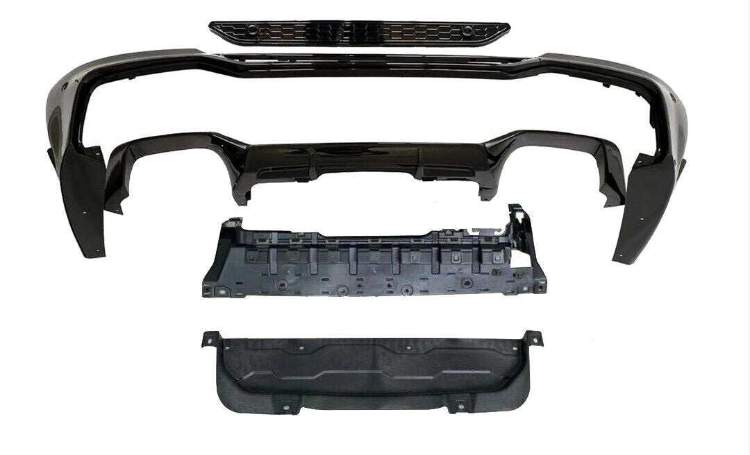 FOR BMW X4 G02 2018+ DIFFUSER INCLUDING EXHAUST PANEL & TAIL PIPES BLACK