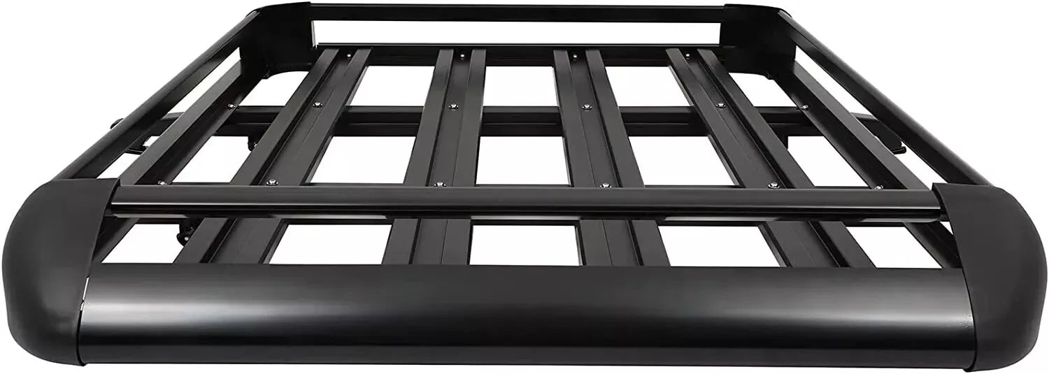 UNIVERSAL ALUMINIUM ROOF RACK BASKET TRAY LUGGAGE CARGO CARRIER BLACK 127 X100CM