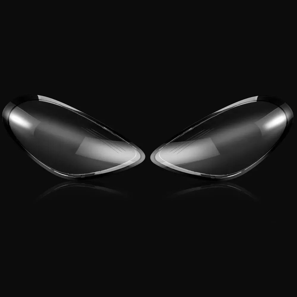 LEFT RIGHT PAIR HEADLIGHT LAMP LENS COVER FOR PORSCHE BOXSTER CAYMAN 981 12-16
