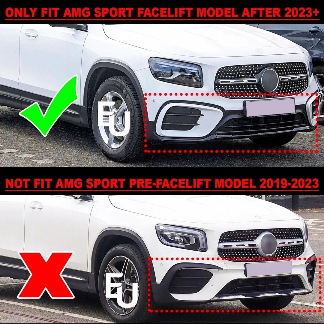 FOR MERCEDES GLB-CLASS GLB 35 X247 AMG FRONT BUMPER SPLITTER SPOILER LIP 24+