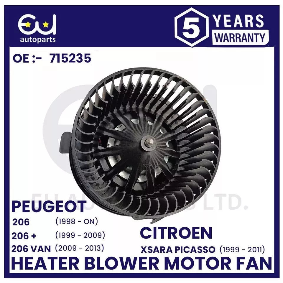 HEATER BLOWER MOTOR FAN FOR CITROEN XSARA PICASSO N68 99-11 PEUGEOT 206 1999-ON