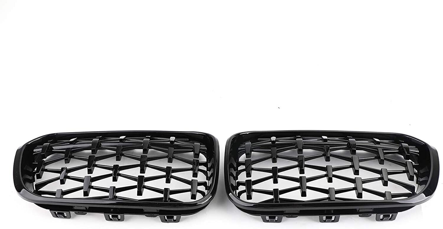 FOR BMW F20 F21 1 SERIES DIAMOND BLACK FRONT KIDNEY GRILLE GRILL 15-19 FACELIFT