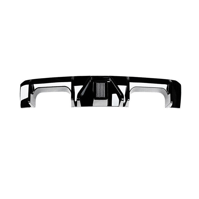 FOR BMW G80 M3 G82 G83 M4 REAR BUMPER DIFFUSER LIP GLOSS BLACK W/LED LIGHT 21-23