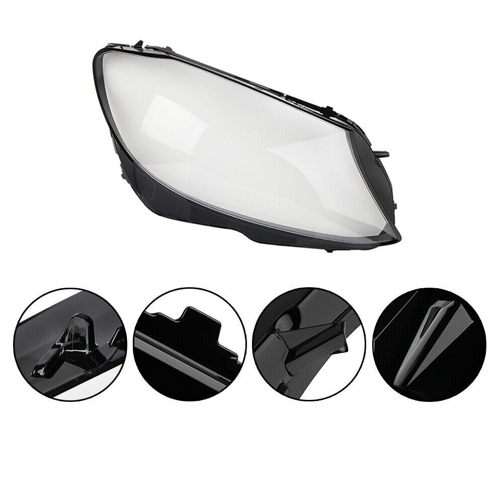 RIGHT DRIVER SIDE HEADLIGHT LENS COVER LAMP FOR MERCEDES W205 C180 C200 15-18