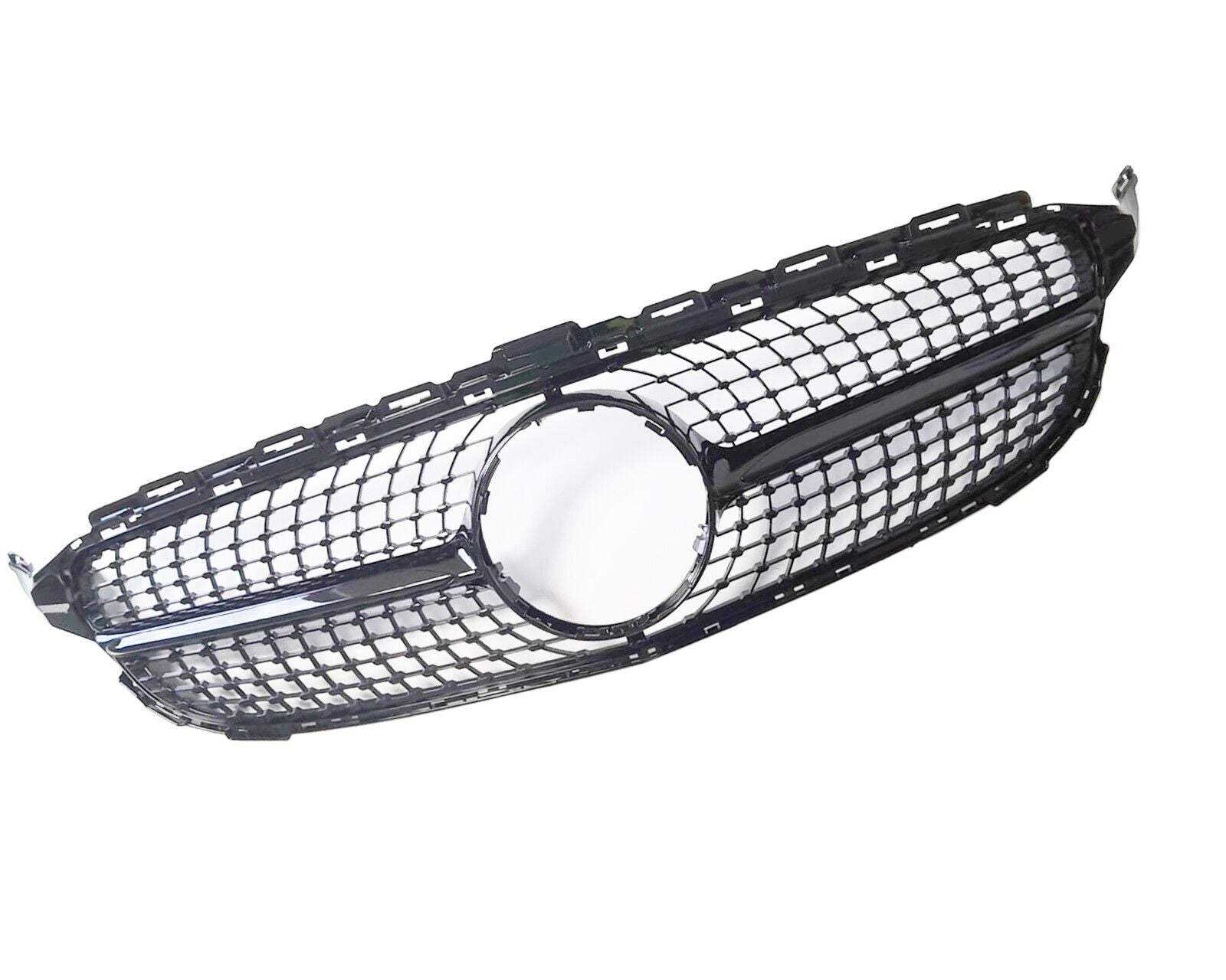 FOR MERCEDES W205 C205 C CLASS BLACK DIAMOND FRONT GRILL GRILLE AMG C43 15-18