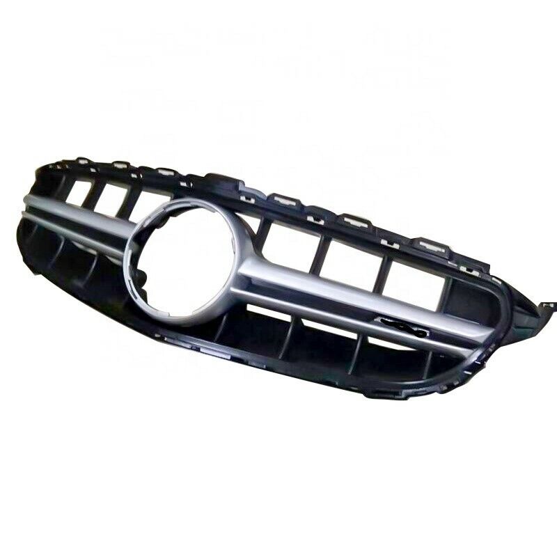 FOR MERCEDES BENZ C-CLASS W205 C205 13-18 FRONT GRILLE BLACK SILVER AMG STYLE