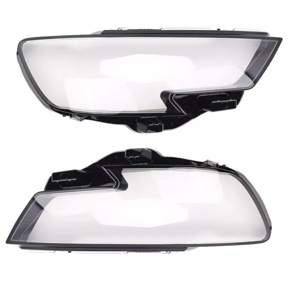 RIGHT LEFT SIDE PAIR HEADLIGHT HEADLAMP CLEAR LENS COVER FOR AUDI A3 8V 12-15