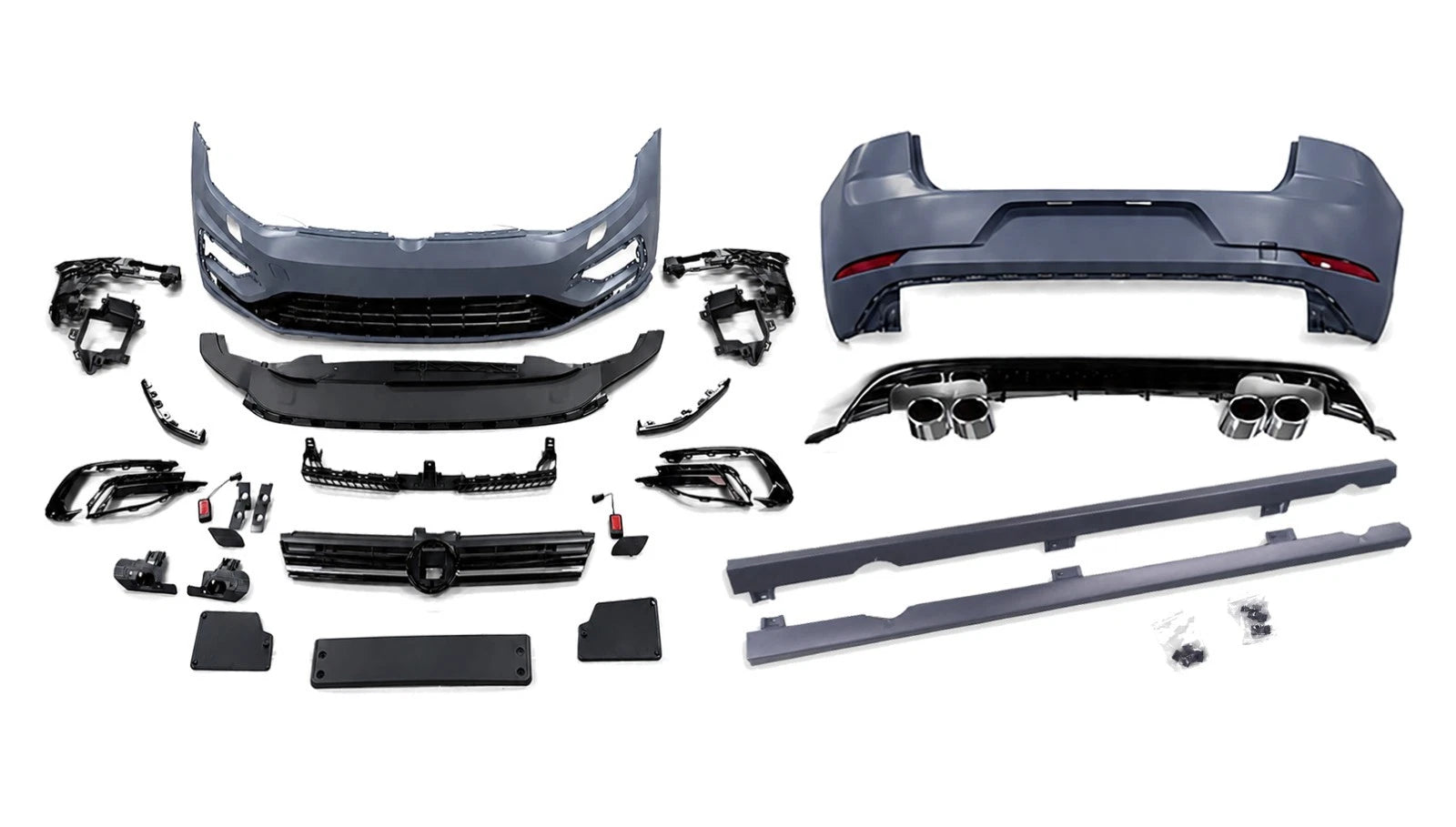 MK7.5 R CONVERSION FRONT REAR BUMPER BODYKIT SIDE SKIRT FOR VW GOLF MK7 2013-16