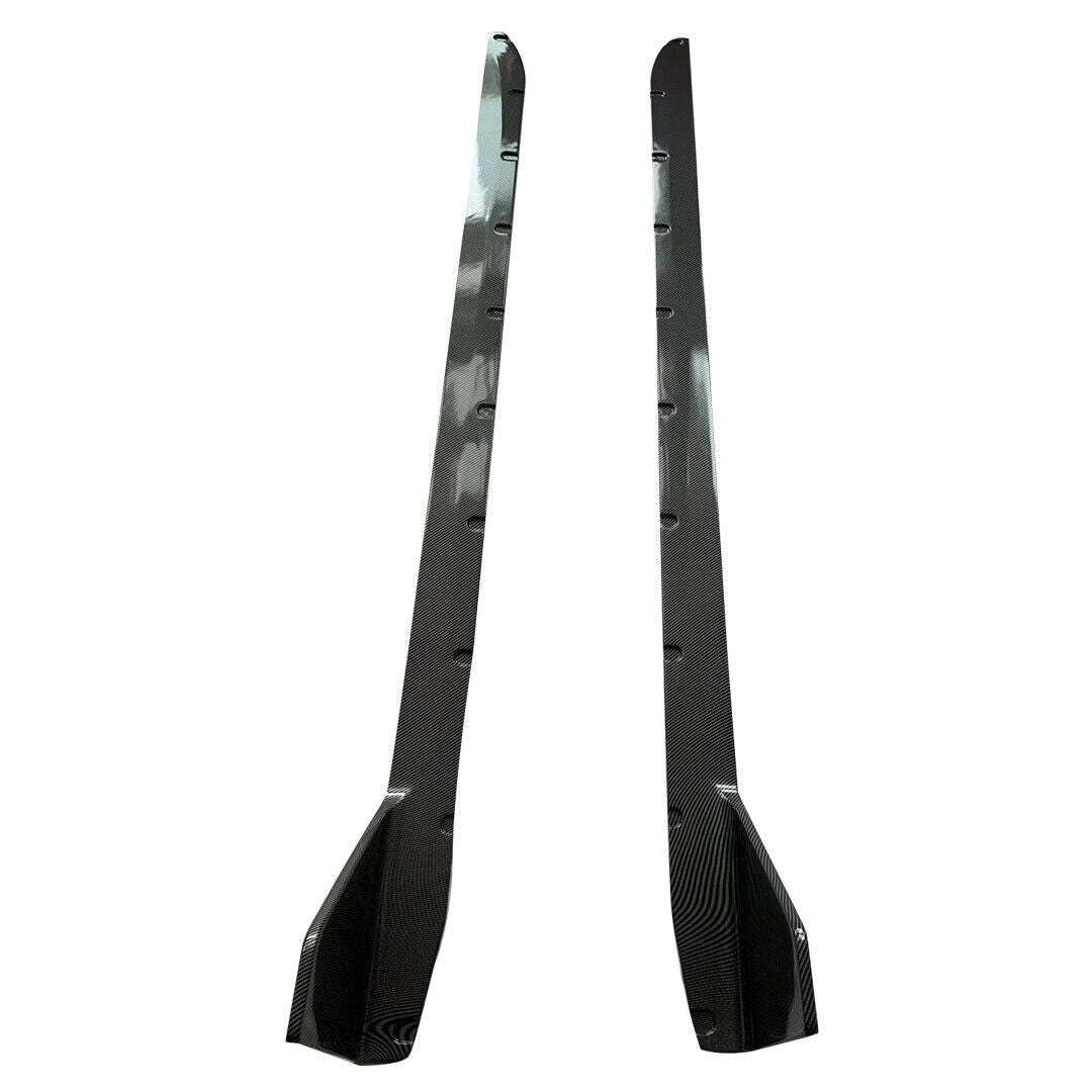 FOR BMW G80 M3 G82 G83 M4 MP STYLE SIDE SKIRT EXTENTION LIP CARBON LOOK 2020+