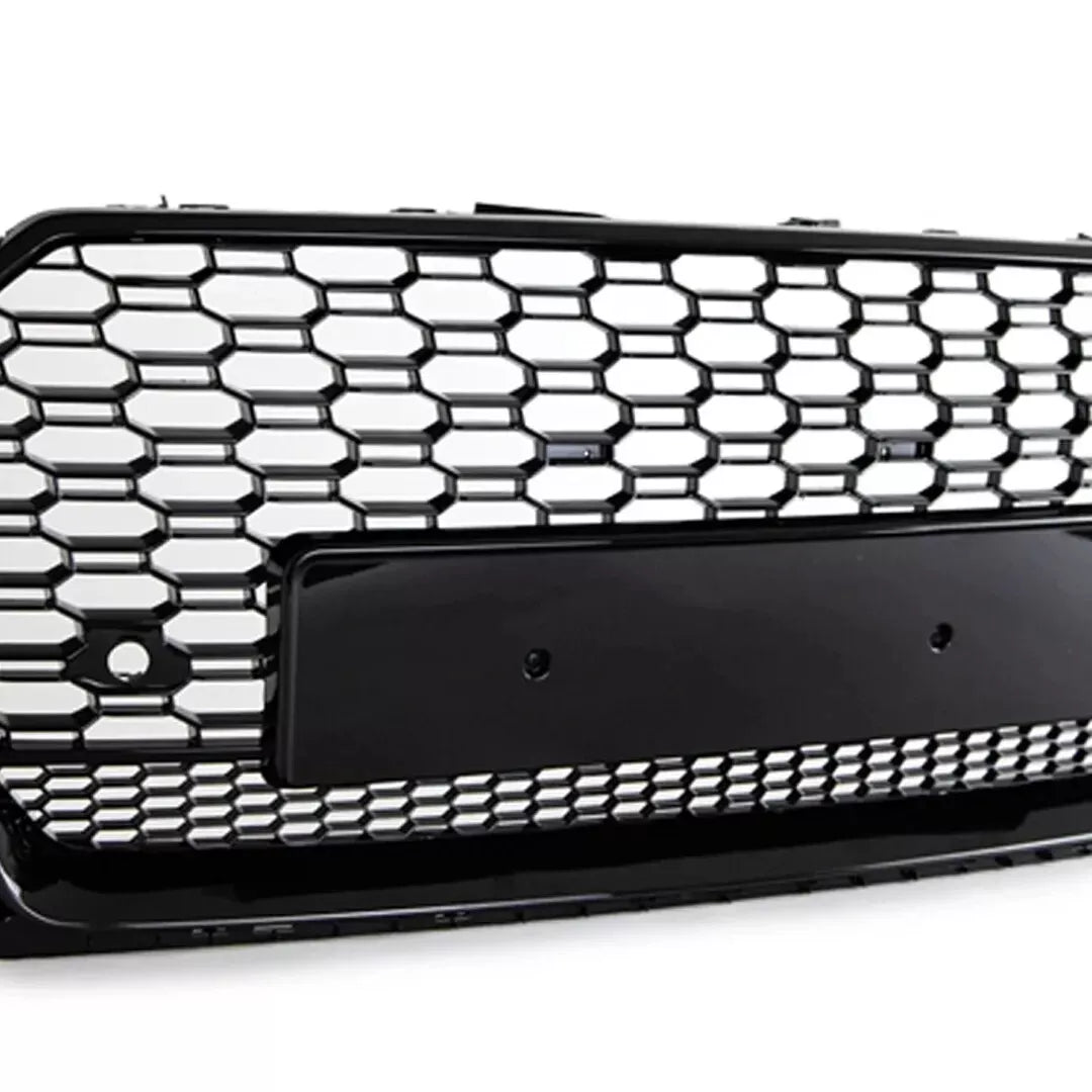 FOR AUDI A5 S5 F5 2016-20 RS5 STYLE GLOSS BLACK HONEYCOMB RADIATOR BUMPER GRILLE
