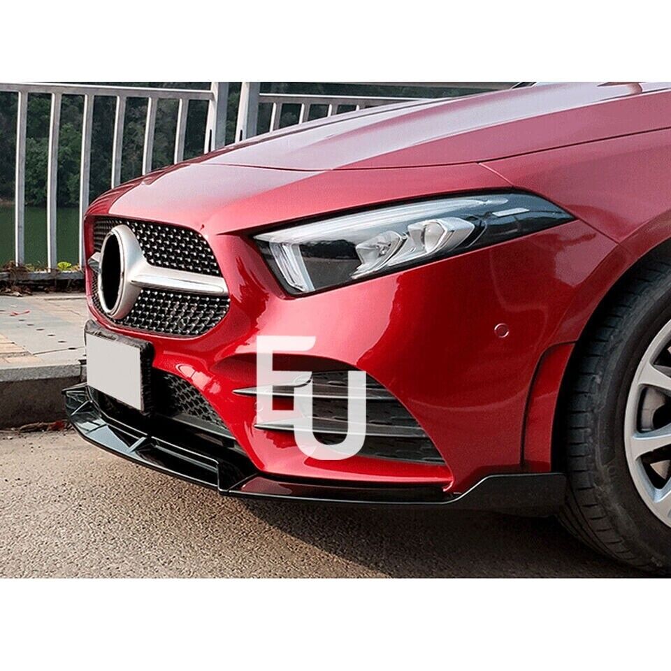 FOR MERCEDES A CLASS W177 A35 A45 AMG LINE B STYLE FRONT SPLITTER LIP SOILER 18+