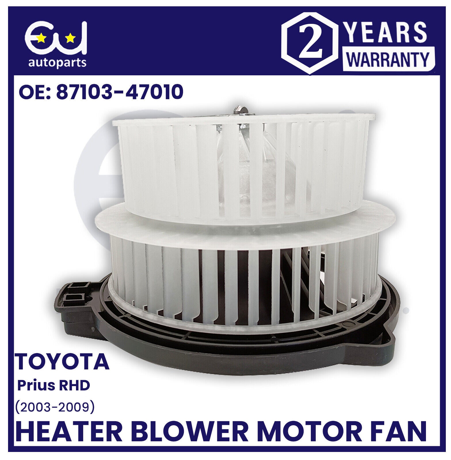 FOR TOYOTA PRIUS HEATER BLOWER MOTOR FAN 2003-2009 8710347010 RHD ONLY