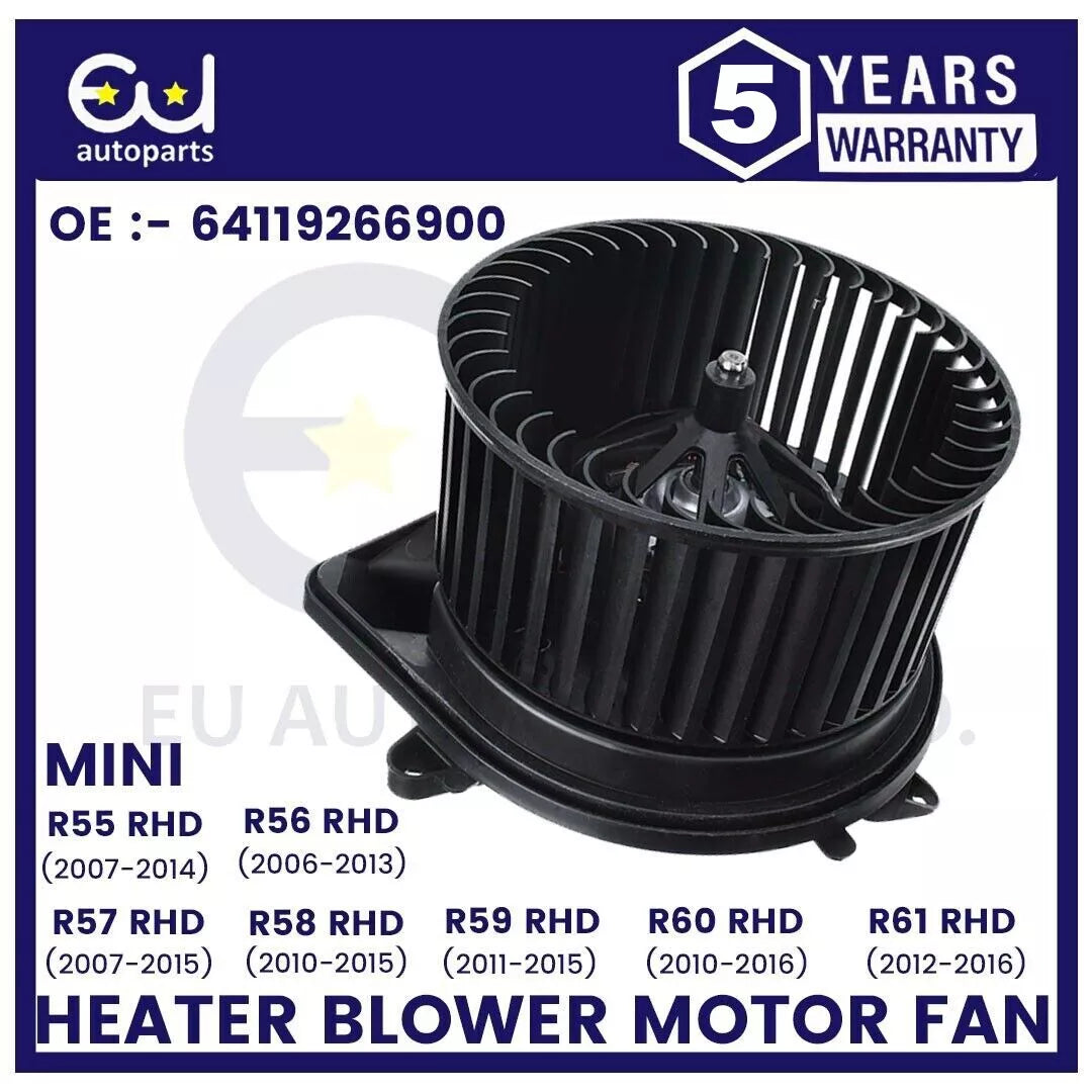 HEATER BLOWER MOTOR FAN FOR MINI R55 R56 R57 R58 R59 R60 R61 64119266900 RHD