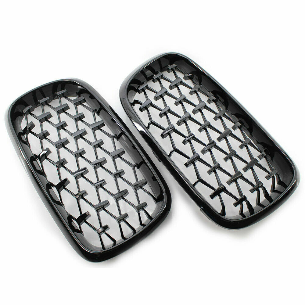 FOR BMW F15 F85 X5 F16 F86 X6 KIDNEY GRILL GRILLE GRILLS DIAMOND GLOSS BLACK 14+