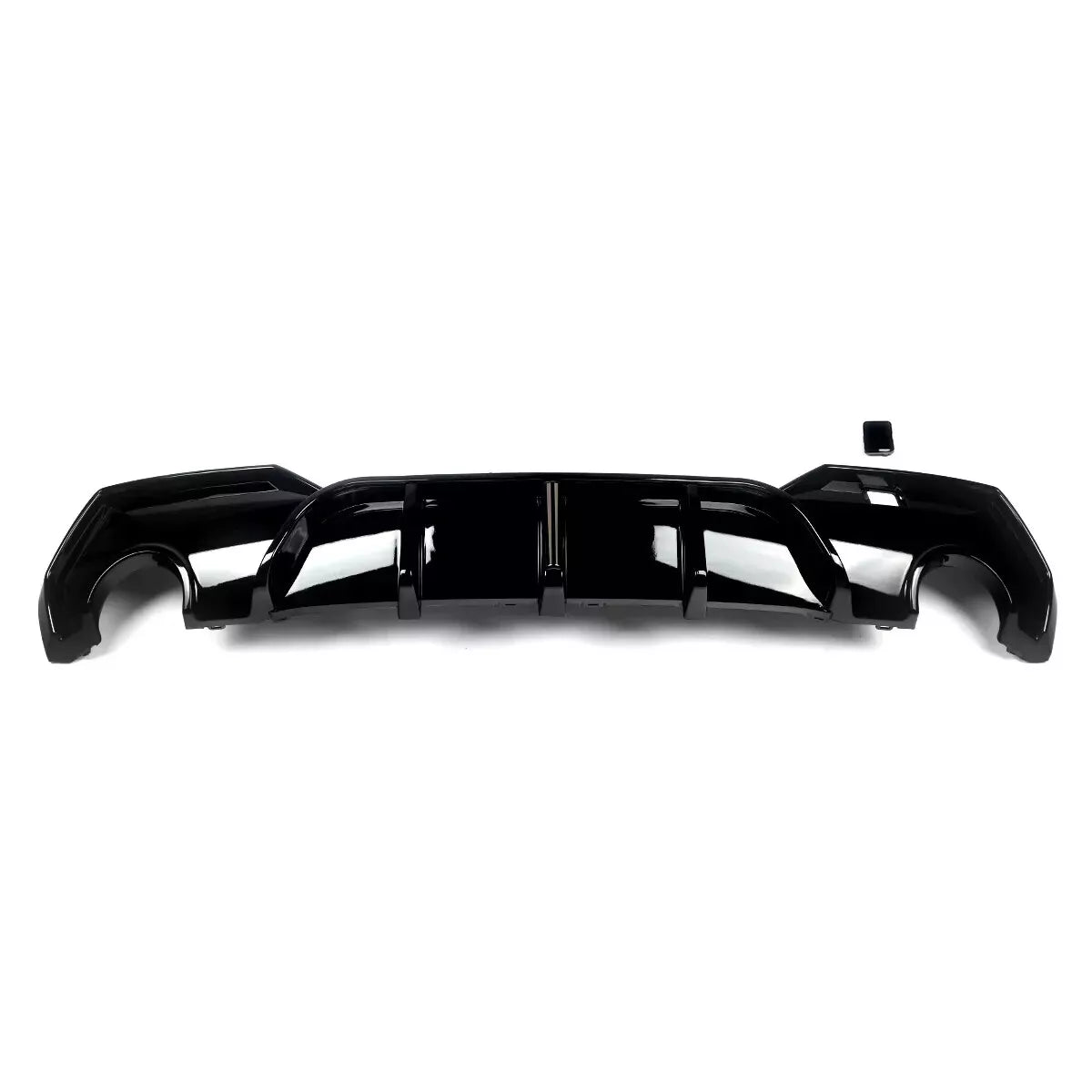 FOR BMW 4 SERIES G22 G23 REAR LED DIFFUSER VALANCE DUAL EXHAUST GLOSS BLACK 20+