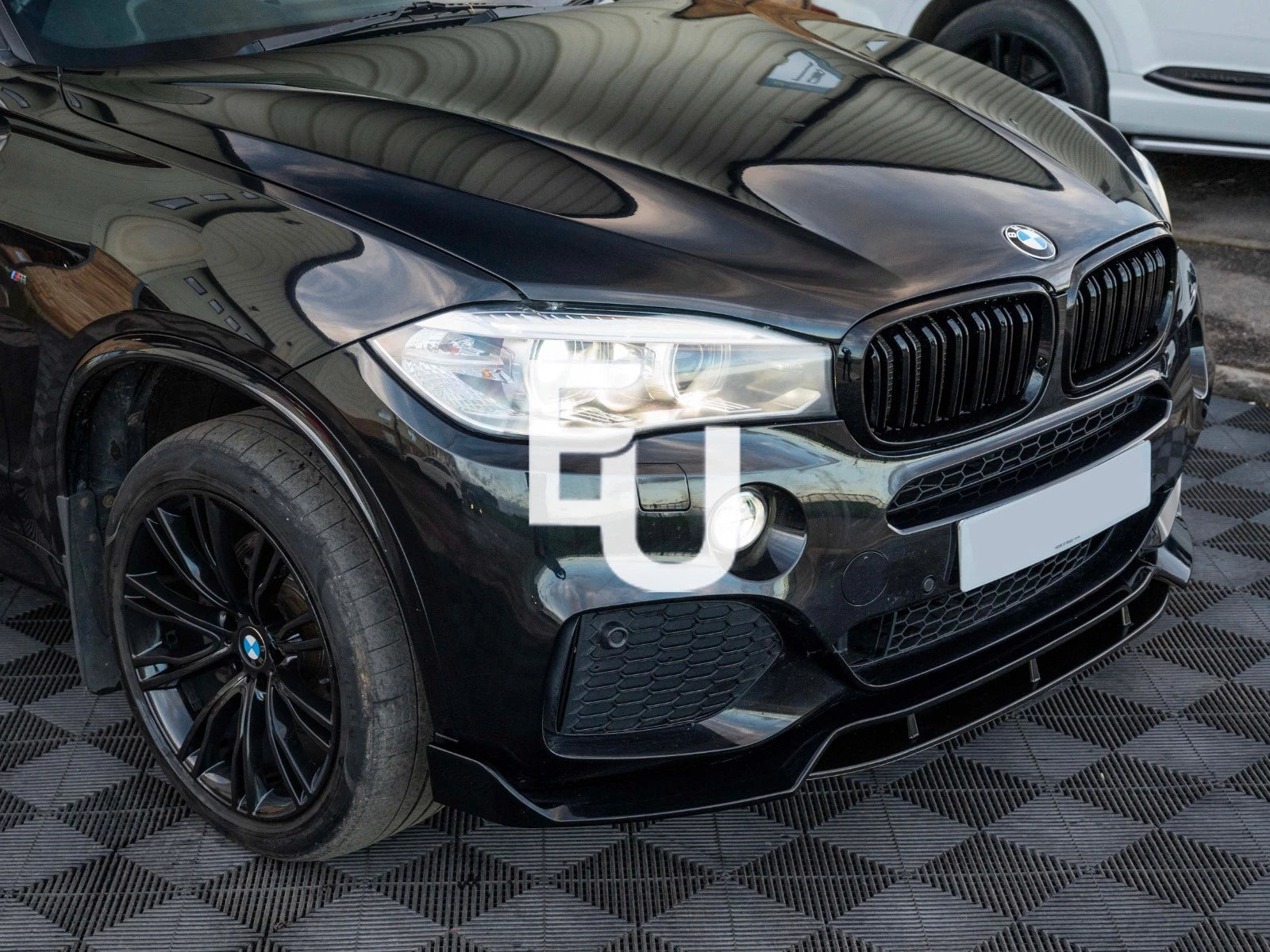 FOR BMW X5 F15 M SPORT FRONT BUMPER SPLITTER LIP SPOILER KIT GLOSS BLK 2013-2018