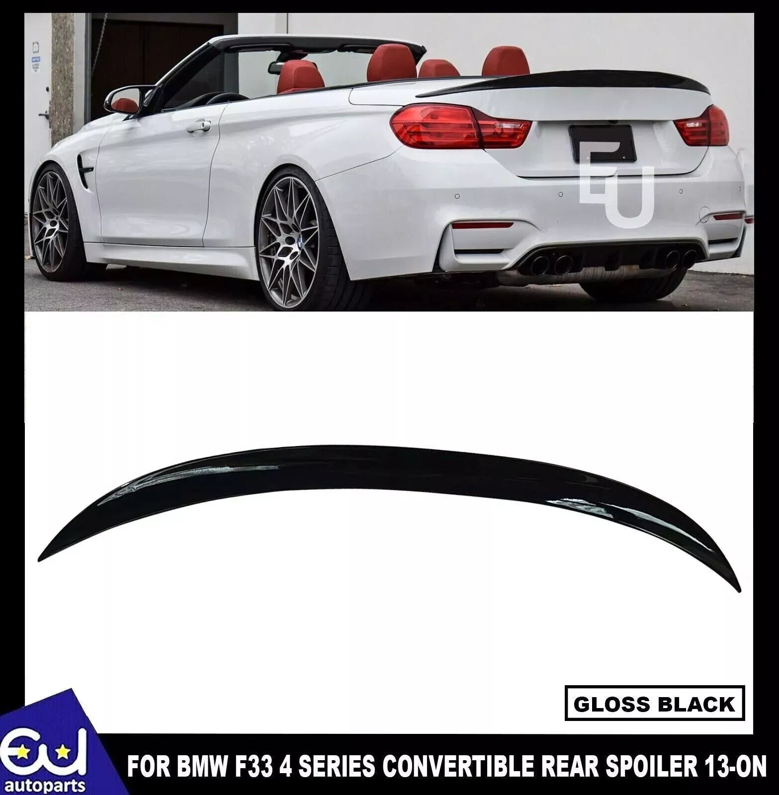 FOR BMW 4 SERIES F33 F83 CABRIOLET REAR BOOT SPOILER LIP WING MP STYLE 13-20