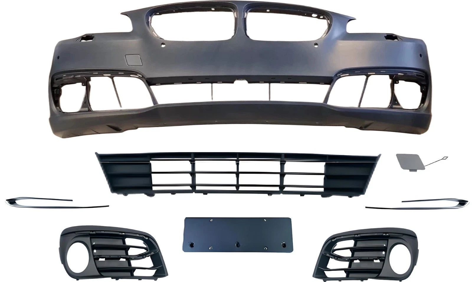 PRIMED FRONT BUMPER WITH PDC & WASHERS FOR BMW 5 SERIES F10 F11 LCI SE 2013-2017