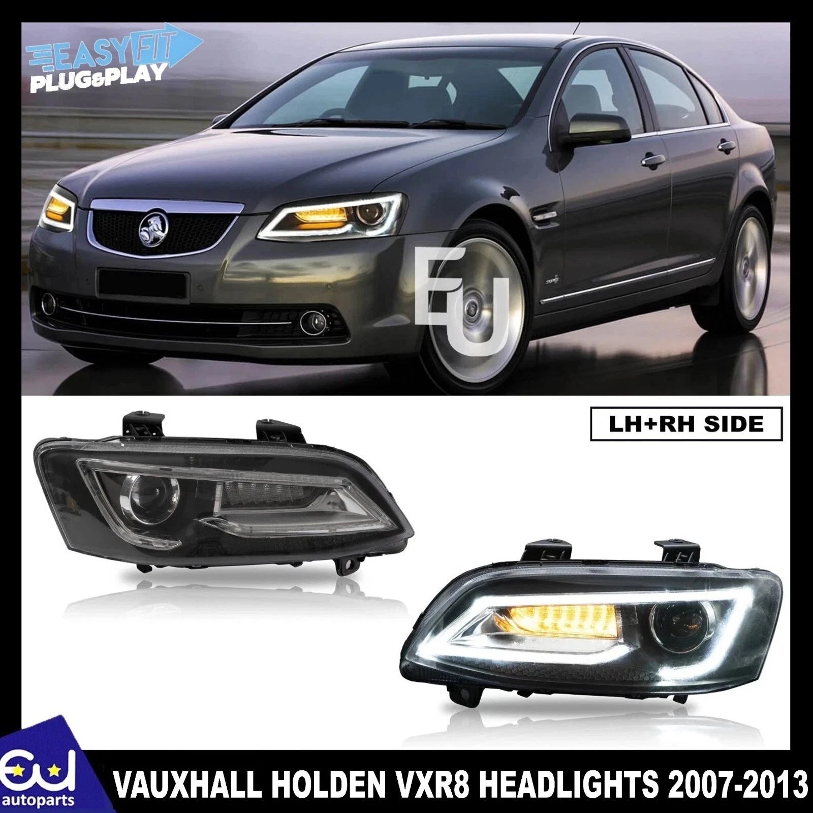 FOR VAUXHALL HOLDEN VXR8 HSV 2007-2013 SEQUENTIAL INDICATOR DRL HEADLIGHTS LAMPS